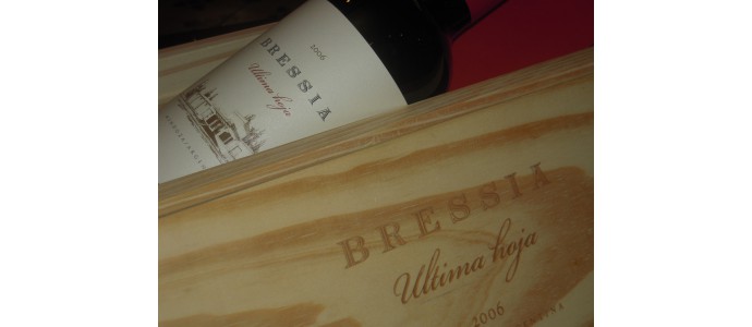 Última hoja Blend, vino ícono de Bressia Casa de Vinos 